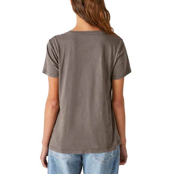 Lucky Brand Belt Buckle Classic Crew Tee - Dark Gull Gray - Picture 2 of 3